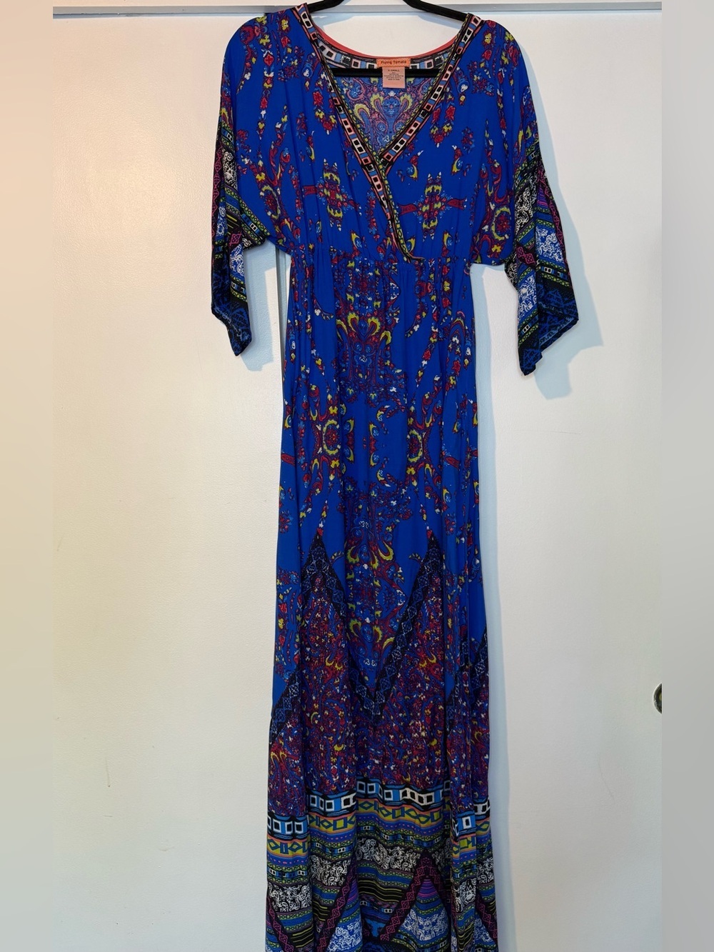 Flying Tomato Royal Blue Boho Floral Maxi Dress - Picture 2 of 8